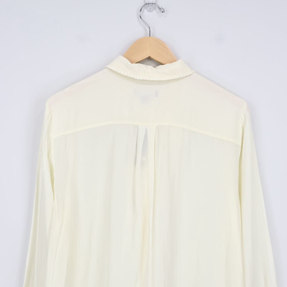 J. Crew Ivory Blouse with Elegant Bow - Picture 7 of 12